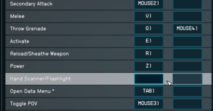Starfield - Keybind for Flashlight Removed