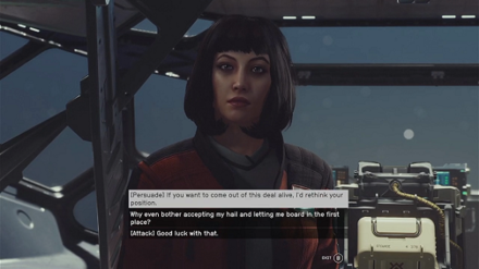 Starfield - persuading Malai