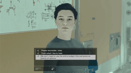 Starfield - Overdesigned Persuade Jules for a Bigger Budget