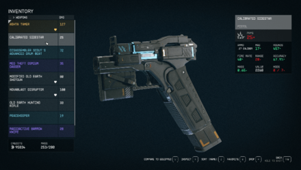 Starfield - Switch from the Inventory Menu