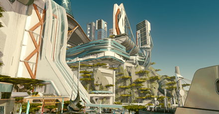Starfield - Jemison City Overworld View