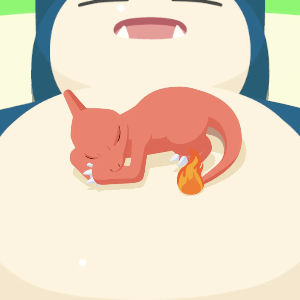 Pokemon Sleep - Atop-Belly Sleep