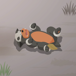 Pokemon Sleep - Houndour Belly-Up Sleep