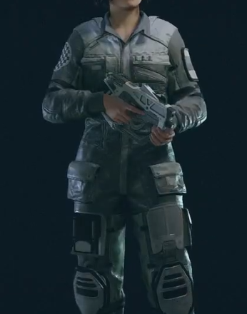 Starfield Gray Leather Jumpsuit ID