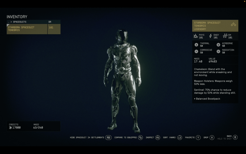 Starborn Spacesuit Tenebris