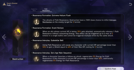 Star Rail - Path of Destruction Guide - Resonance Interplay
