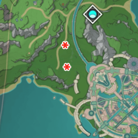 Genshin Impact - Slate Umbrellafinch Map Location 2