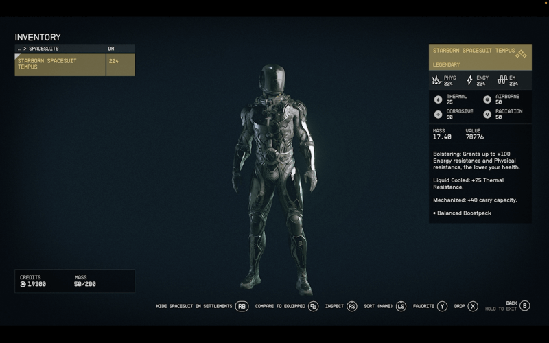 Starborn Spacesuit Tempus