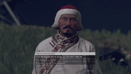 Starfield - Talk to Genghis Khan