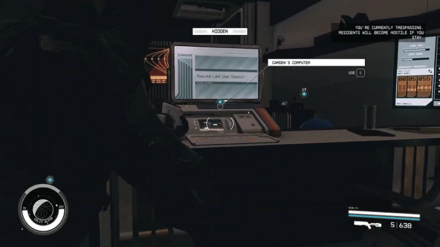 Starfield - running the program on Camden Cho