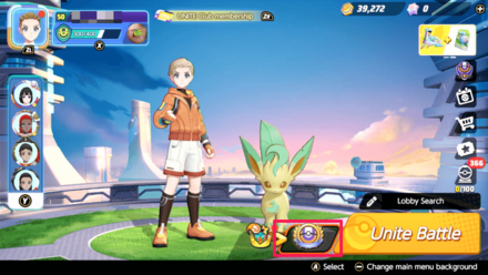 Pokemon UNITE - In-Game Tournament in Main Lobby