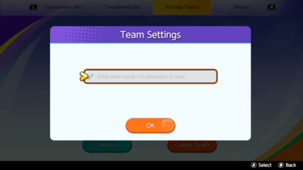 Pokemon UNITE - Enter Team Name