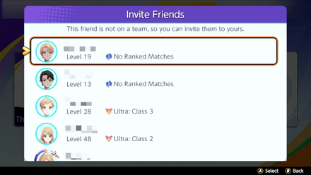Pokemon UNITE - Send Invites to Friends in Friends List
