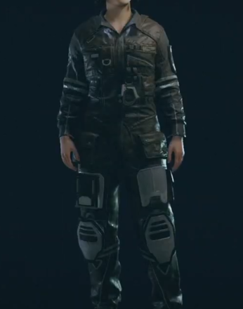 Starfield Black Leather Jumpsuit ID