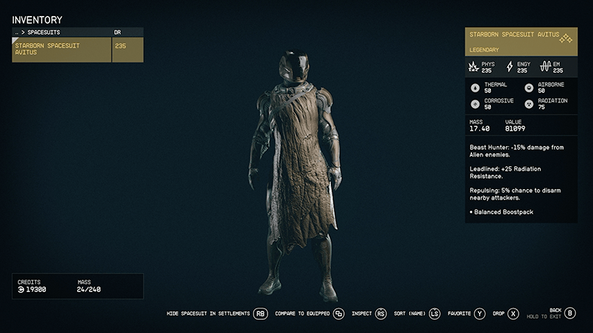 Starfield - Starborn Spacesuit Avitus