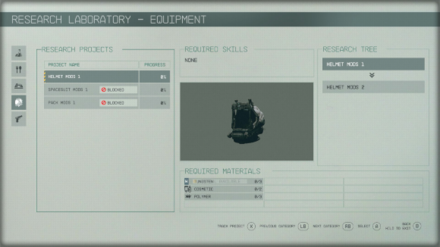 Starfield - Equipment Research Projects