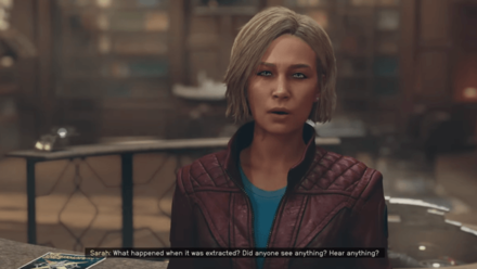 Starfield - Talk to Sarah Morgan in the Lodge