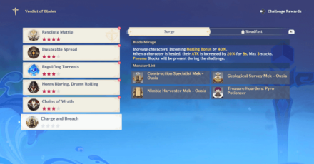 Genshin Impact - Verdict of Blades Day 6 Charge and Breach Guide - Blade Mirage