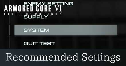 AC6 - Recommended Settings