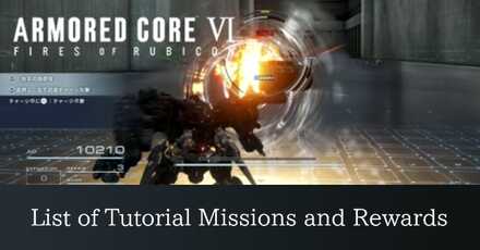 List of Tutorial Missions and Rewards