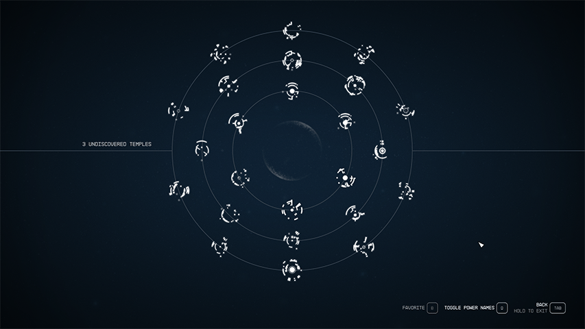 Starfield - Powers Menu