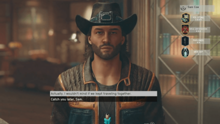 Starfield - talk to Sam Coe to receive rewards