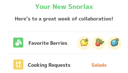 Pokemon Sleep - Salad Snorlax