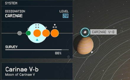 Starfield - Carinae V-b Planet Location