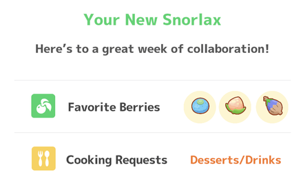 Pokemon Sleep - Dessert and Drink Snorlax