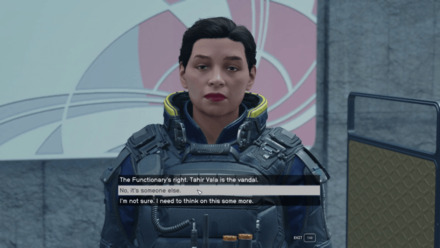 Starfield - Speak to Officer Markkanen