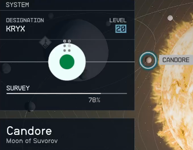 Starfield - Candore Planet Location