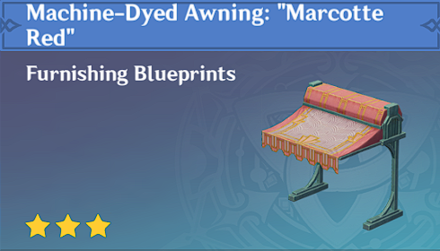 Genshin Impact - How to Get Machine-Dyed Awning: "Marcotte Red" Furnishing