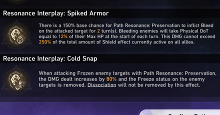 Star Rail - Path of Preservation - Resonance Interplay