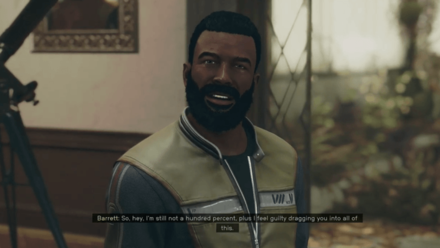 Starfield - Talk to Barrett in the Lodge