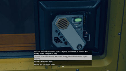 Starfield - Tell Delgado that Mathis Helped During the Mission