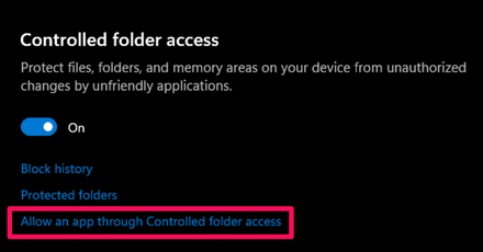 Starfield - Allow an App Through Controlled Folder Access