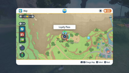 Pokemon Scarlet and Violet - Loyalty Plaza Signboard Map