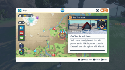 Pokemon Scarlet and Violet - Kitakami Hall Signboard Map