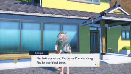 Pokemon Scarlet and Violet - Grandpa on Crystal Pool