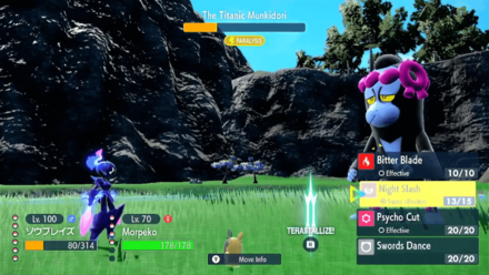 Pokemon Scarlet and Violet - Titanic Munkidori Paralyzed