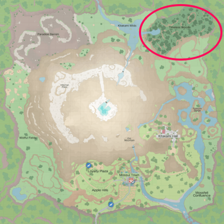 Pokemon SV - Timeless Woods Map Location