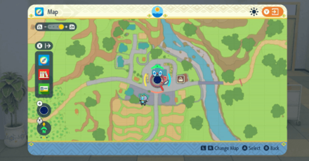 Pokemon Scarlet and Violet - Menu Settings Map