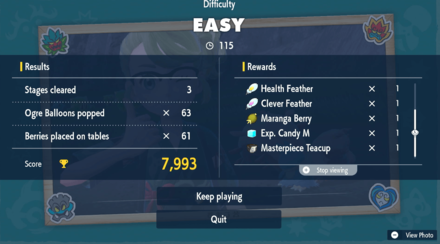 SV Teal Mask - Rewards Screen on Easy