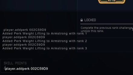 Starfield - Add the Weightlifting Perk with Console Command