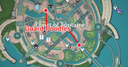 Genshin - Studies in light and Shadow - Fontainian Canine Guard Poodle