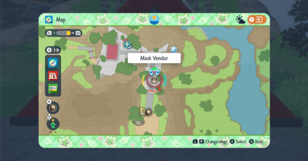 Pokemon SV - Mask Vendor Map Location