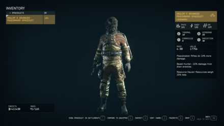 Starfield  - Peacemaker Armor Modifier is Permanent.png