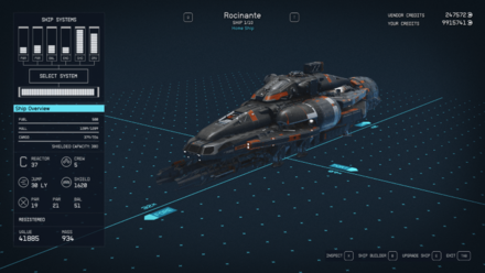 Rocinante with Stats