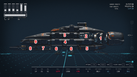 Starfield - Rocinante Side View Interior