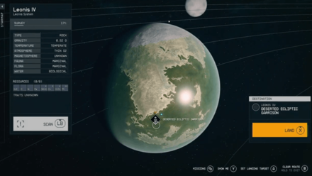 Starfield - Travel to Deserted Eclipic Garrison on Leonis IV